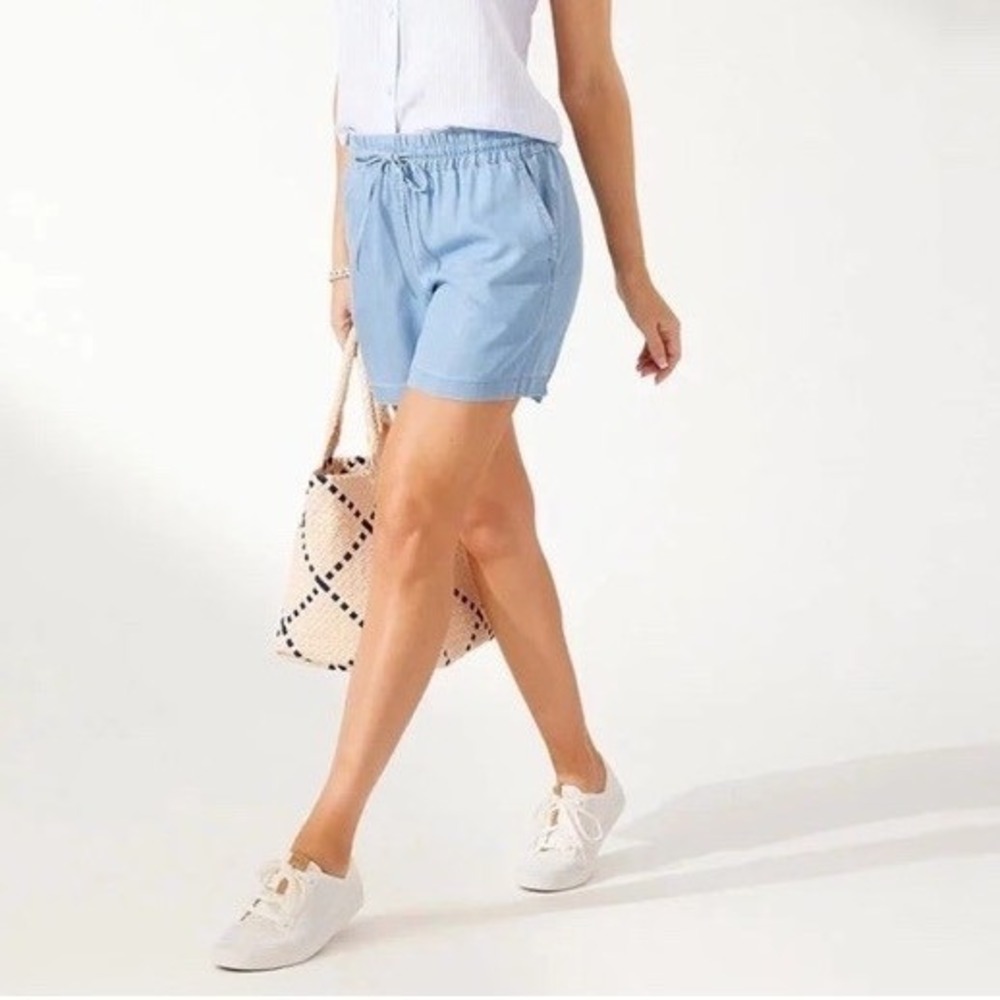 Tommy Bahama Chambray All Day HR Easy Short Storm Wash Blue Small